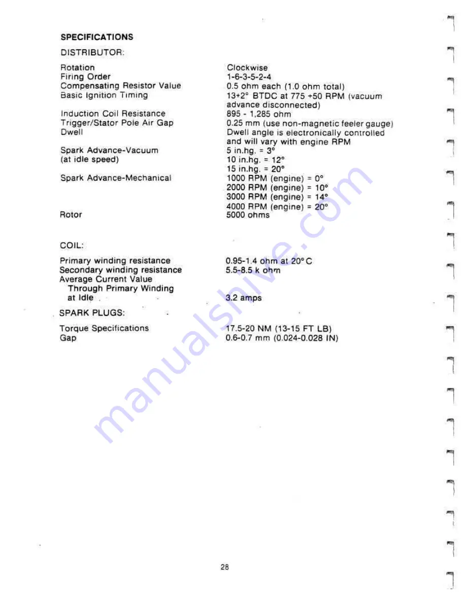 Delorean DMC-12 1981 Technical Information Manual Download Page 32