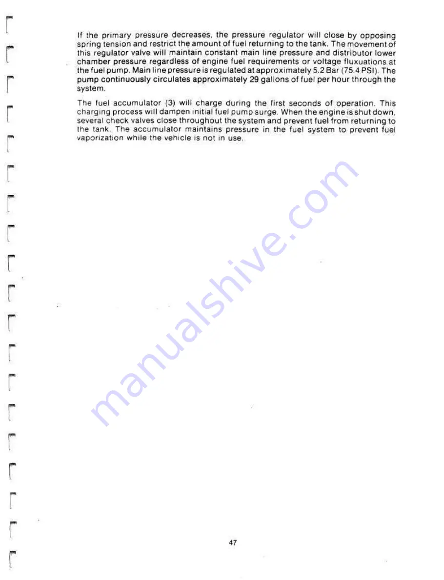 Delorean DMC-12 1981 Technical Information Manual Download Page 49