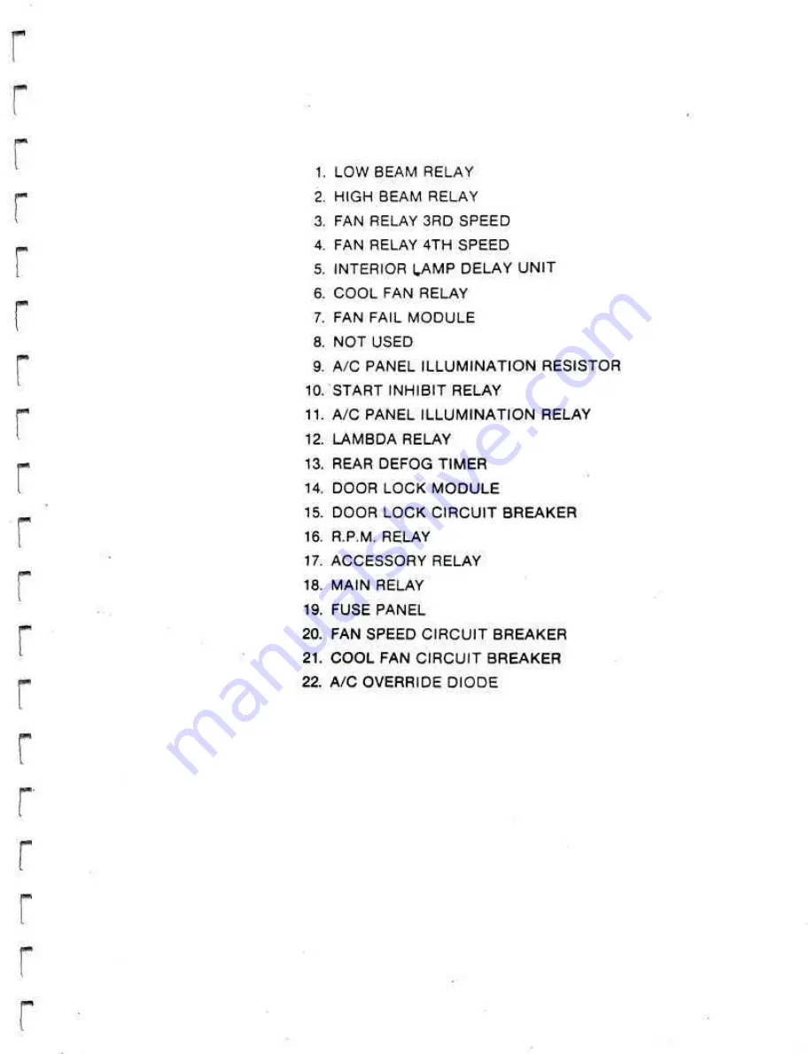 Delorean DMC-12 1981 Technical Information Manual Download Page 94