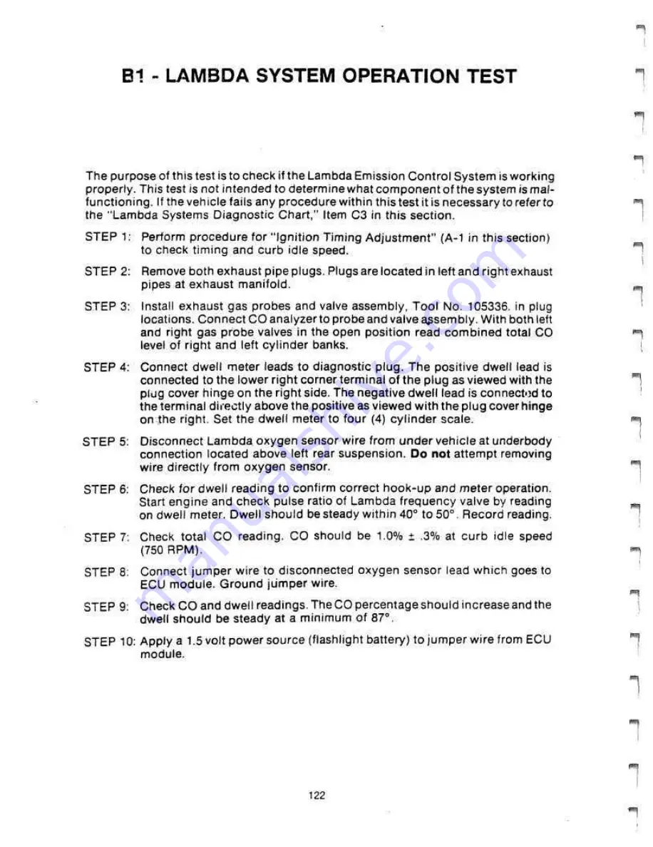 Delorean DMC-12 1981 Technical Information Manual Download Page 118