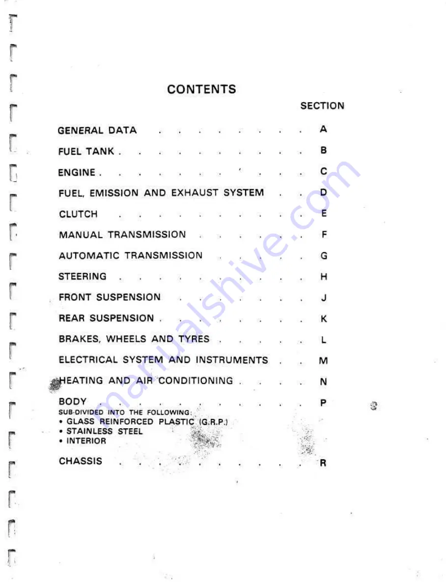 Delorean DMC Workshop Manual Download Page 8