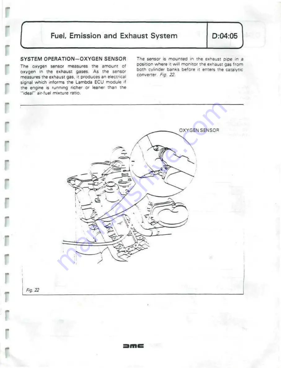 Delorean DMC Workshop Manual Download Page 111