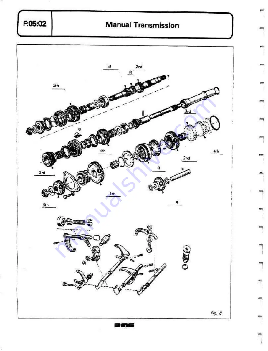 Delorean DMC Workshop Manual Download Page 156