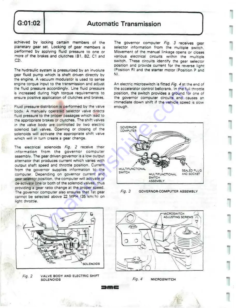 Delorean DMC Workshop Manual Download Page 173