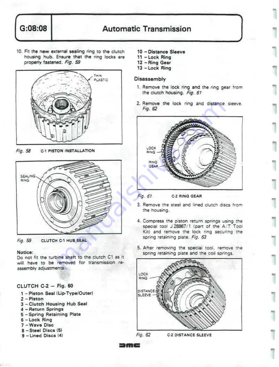 Delorean DMC Workshop Manual Download Page 204