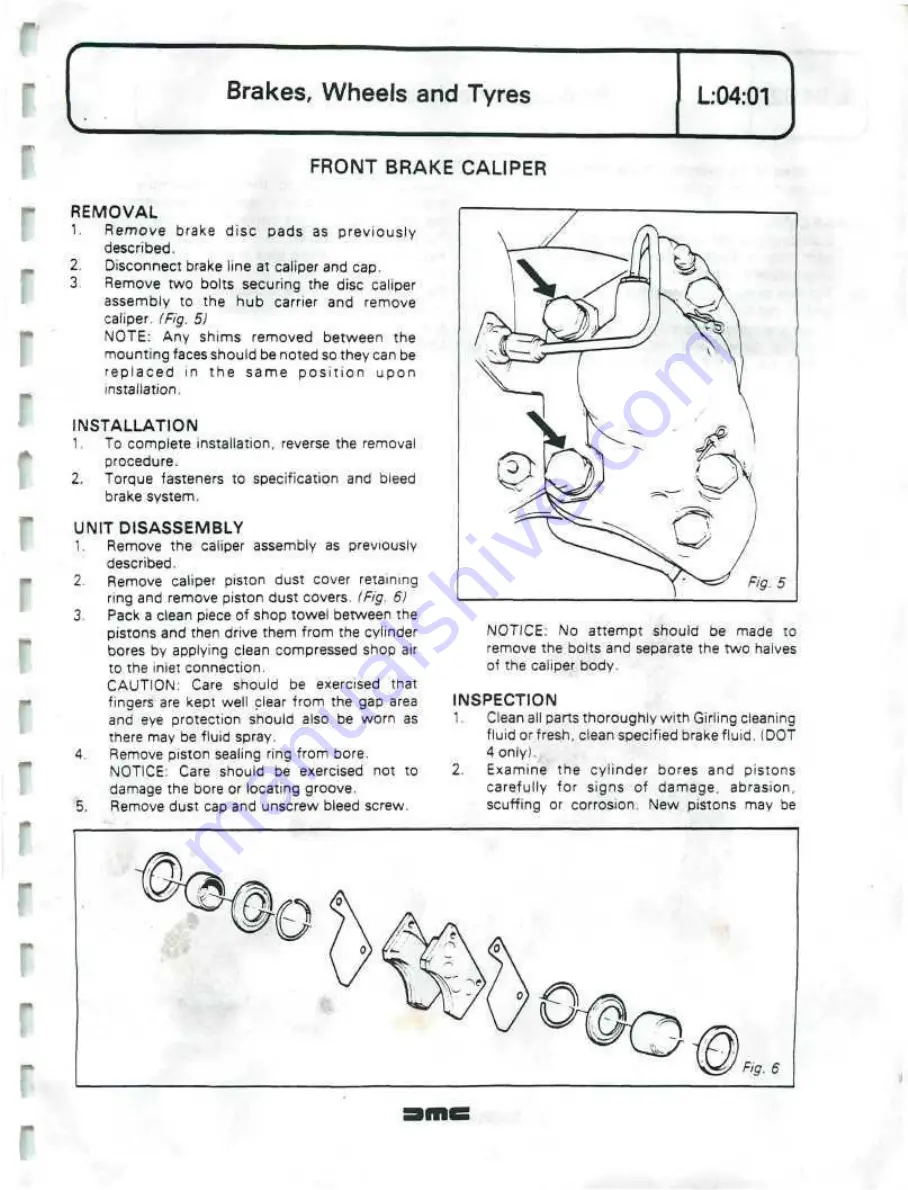 Delorean DMC Workshop Manual Download Page 260