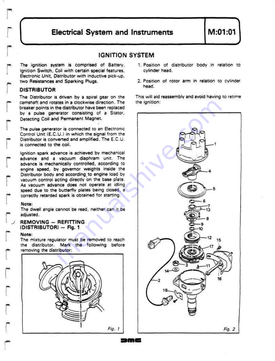 Delorean DMC Workshop Manual Download Page 275