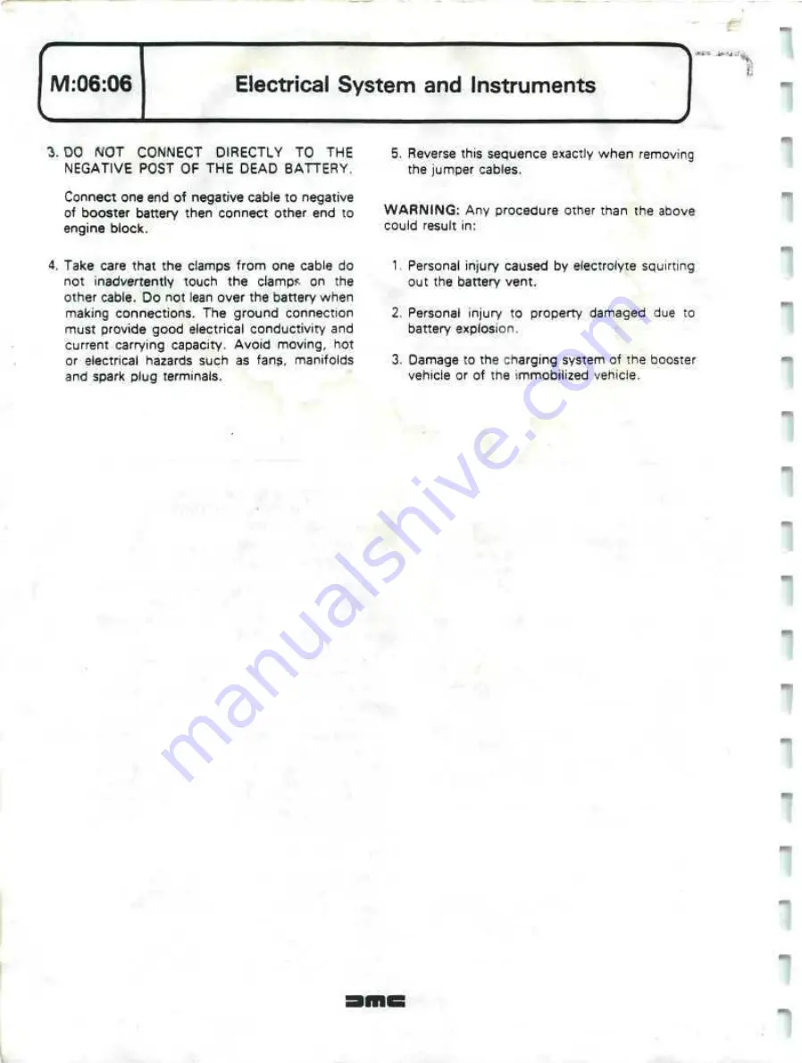 Delorean DMC Workshop Manual Download Page 299