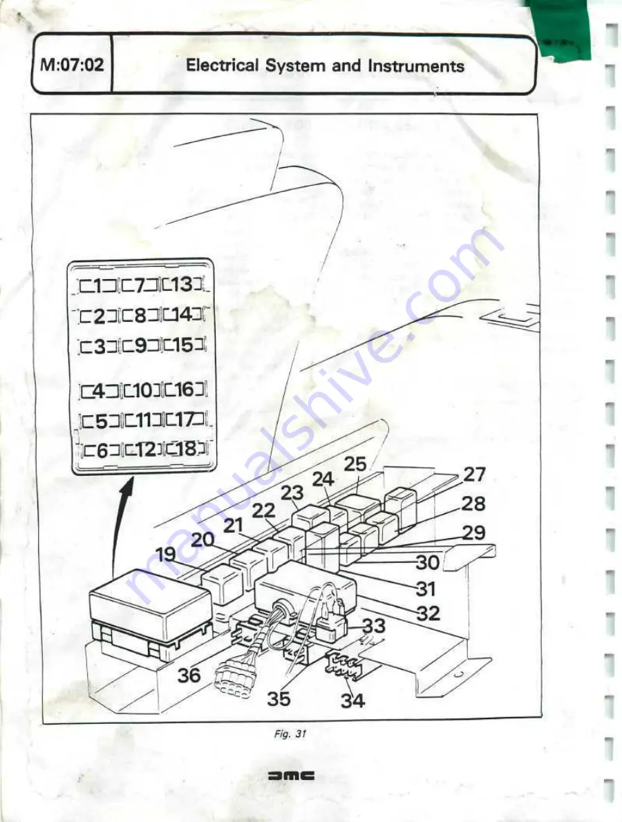 Delorean DMC Workshop Manual Download Page 301