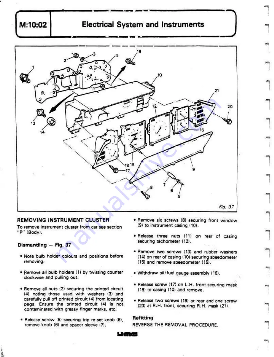 Delorean DMC Workshop Manual Download Page 308