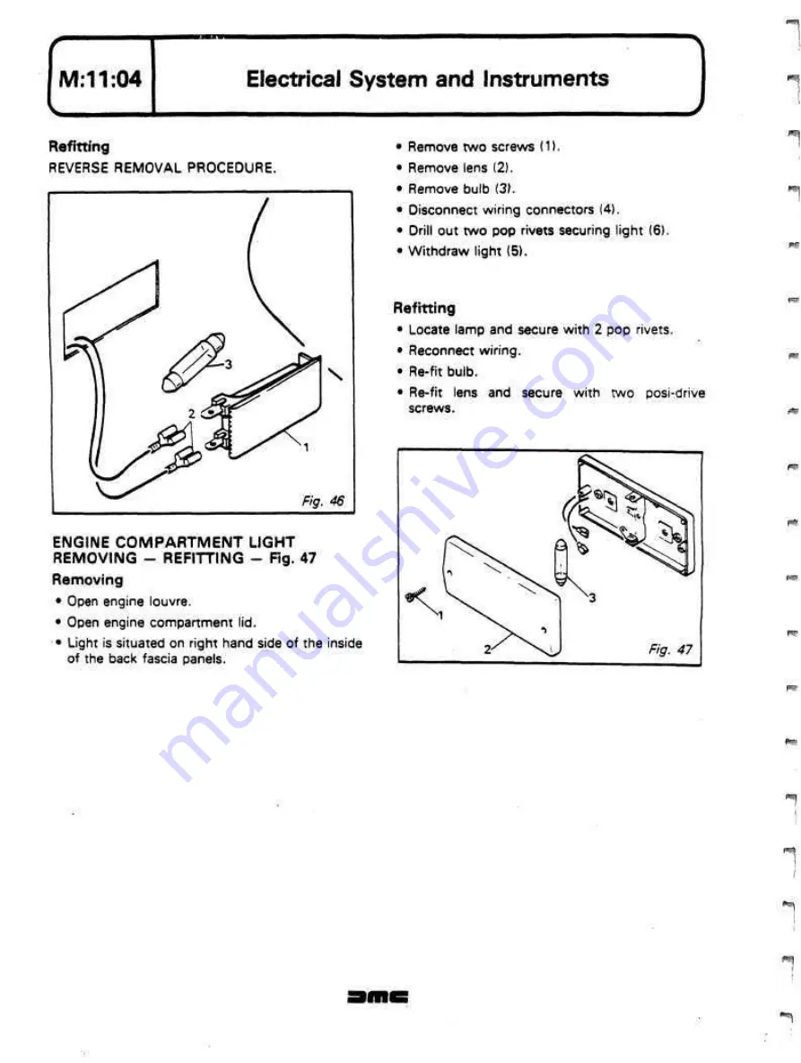 Delorean DMC Workshop Manual Download Page 312