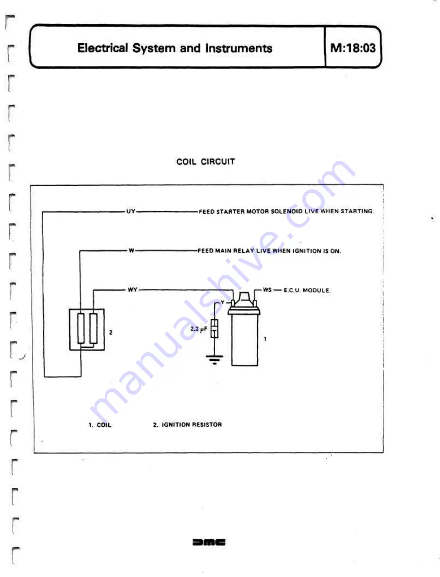 Delorean DMC Workshop Manual Download Page 327