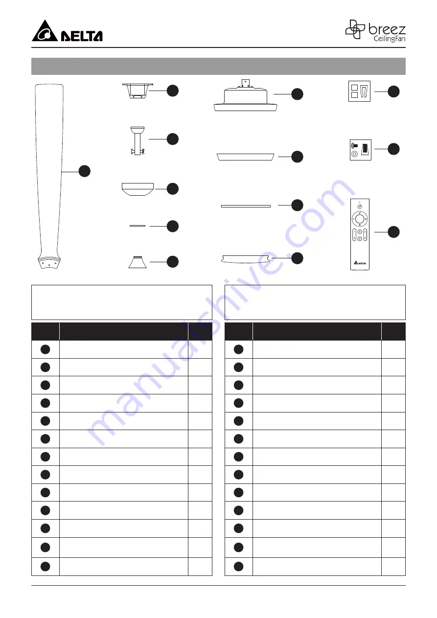 DELTA BREEZ VCA605LED-HEBK Manual Download Page 2