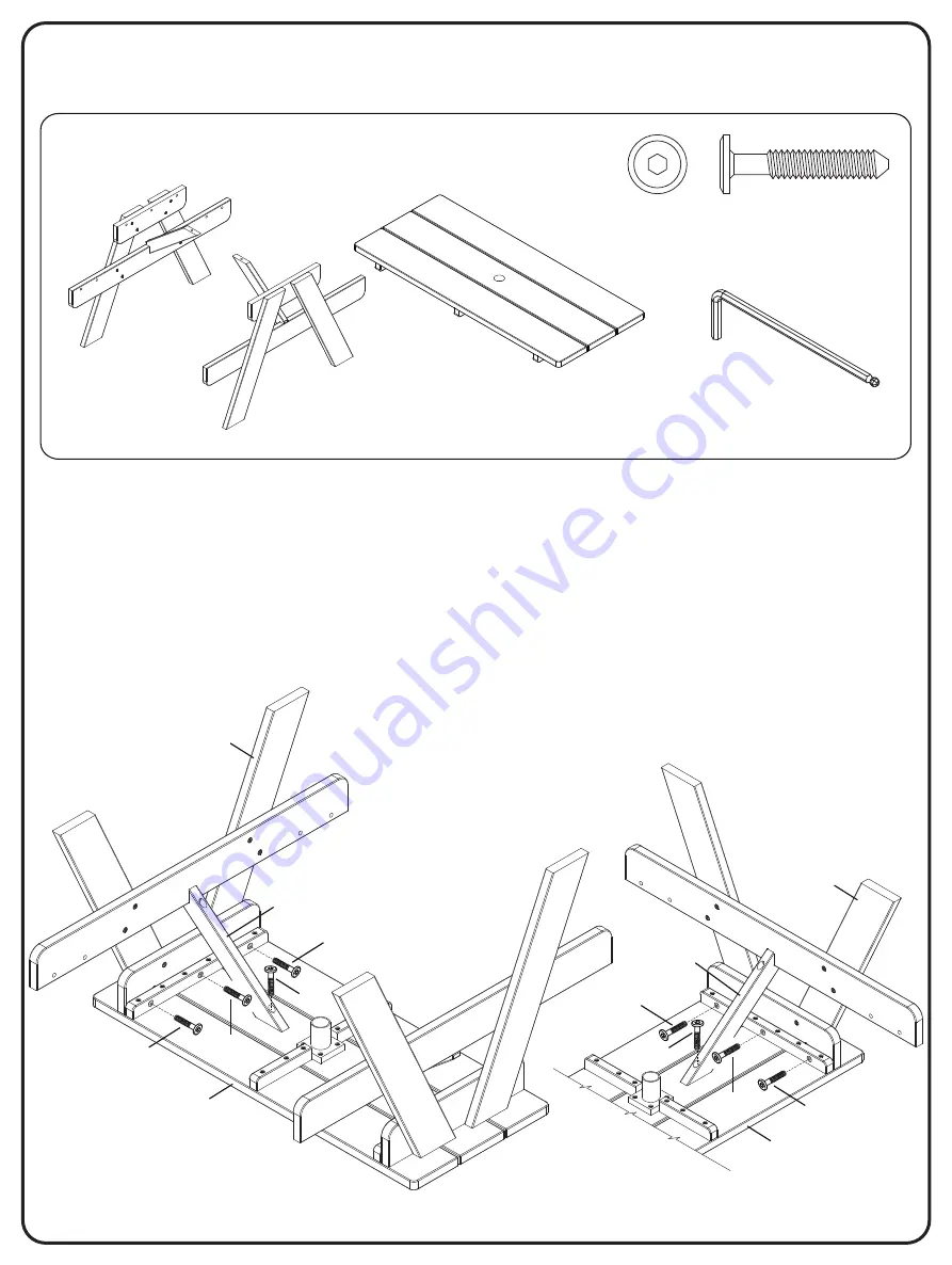 Delta Children Child's Picnic Table Скачать руководство пользователя страница 6