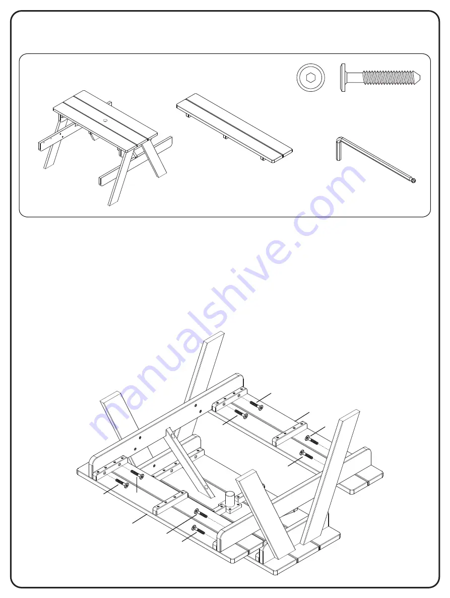 Delta Children Child's Picnic Table Manual Download Page 7