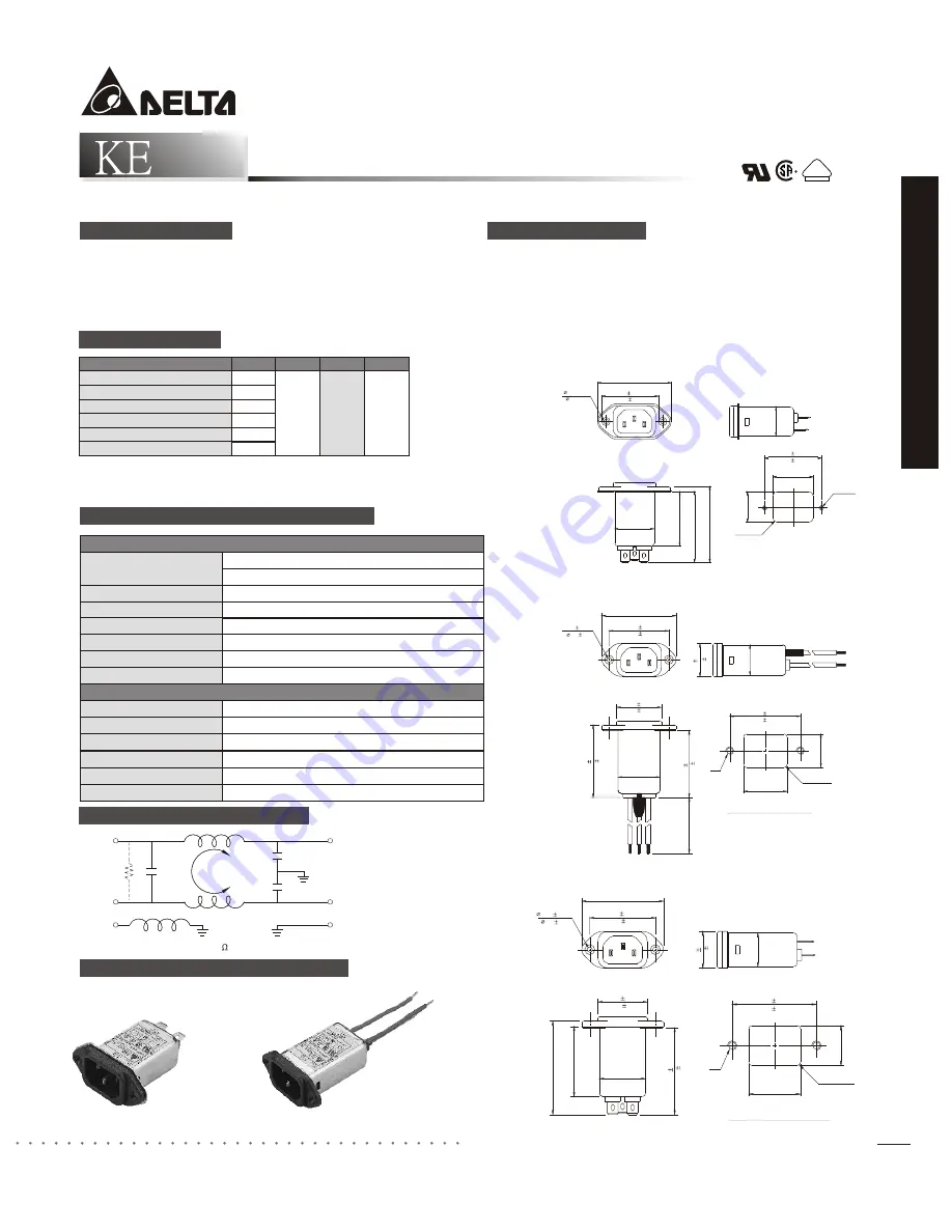 Delta Electronics Network Device KE Specifications Download Page 1