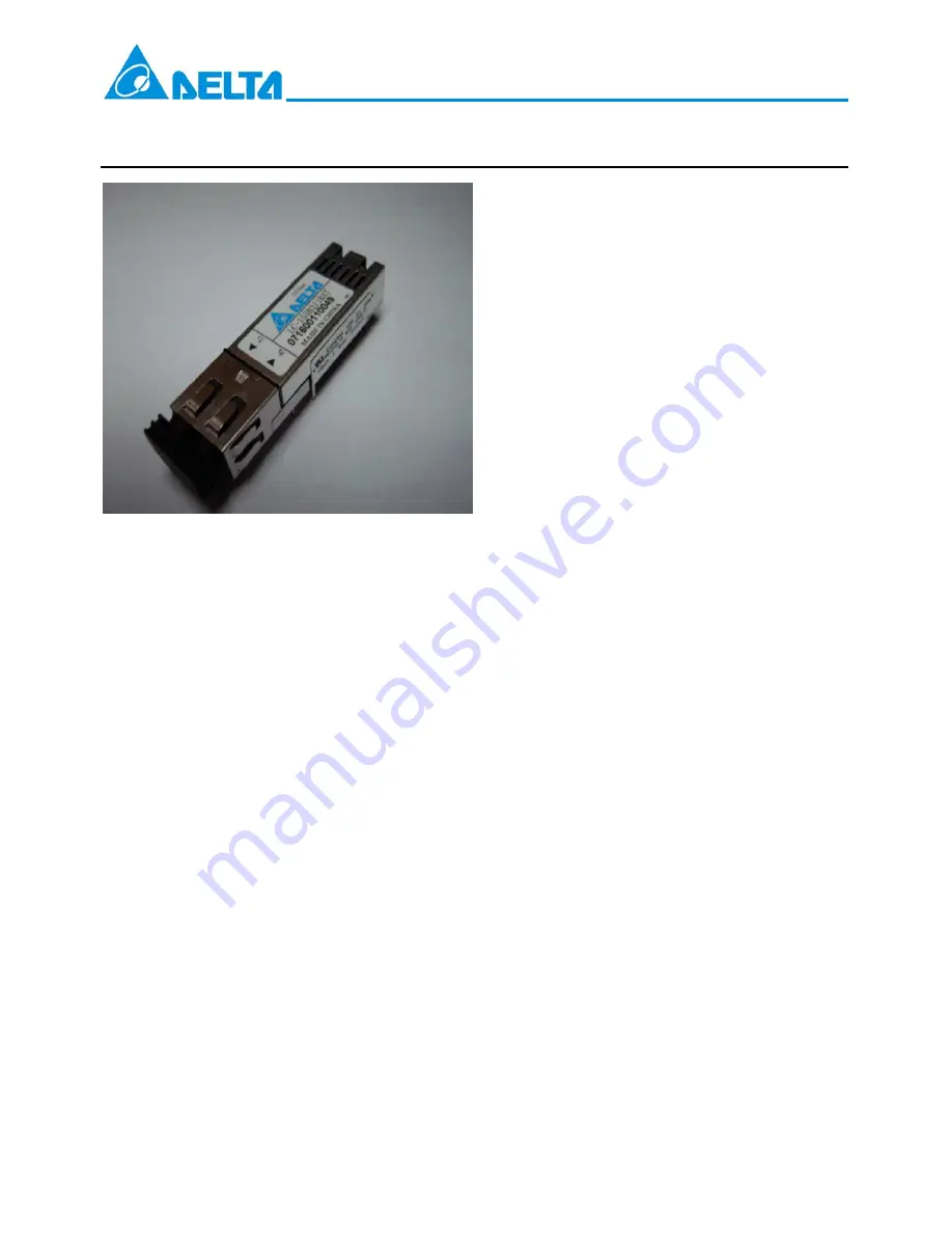 Delta Electronics SFF LC Duplex Optical Transceiver Module LC-155Bxxxxxxx Скачать руководство пользователя страница 1