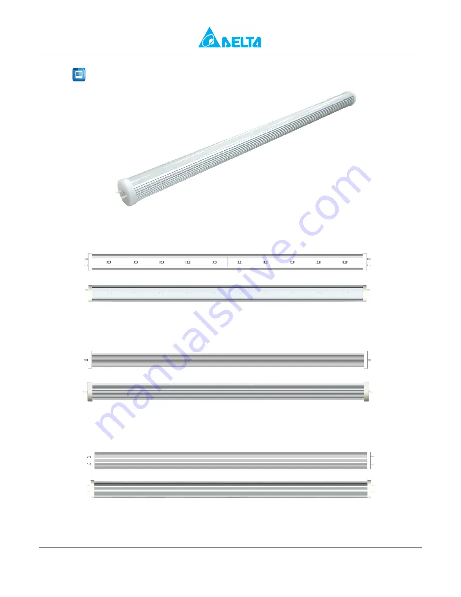 Delta LED Tube Light OADT-10UAD Specification Sheet Download Page 3