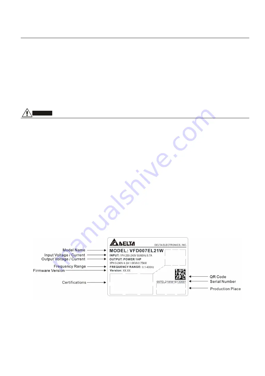 Delta VFD-EL-W Series User Manual Download Page 8