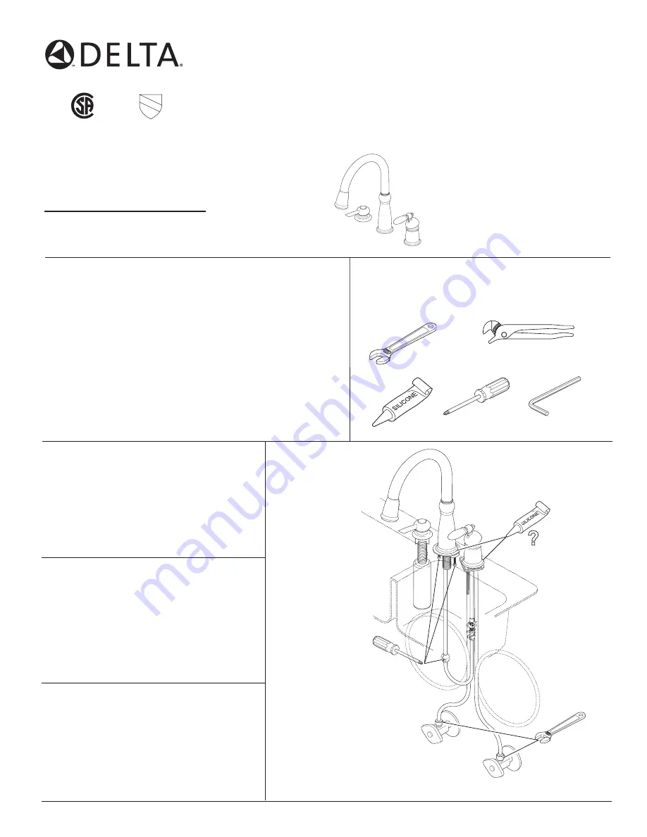 Delta VICTORIAN 16955-SD Series Assembly Instructions Manual Download Page 1