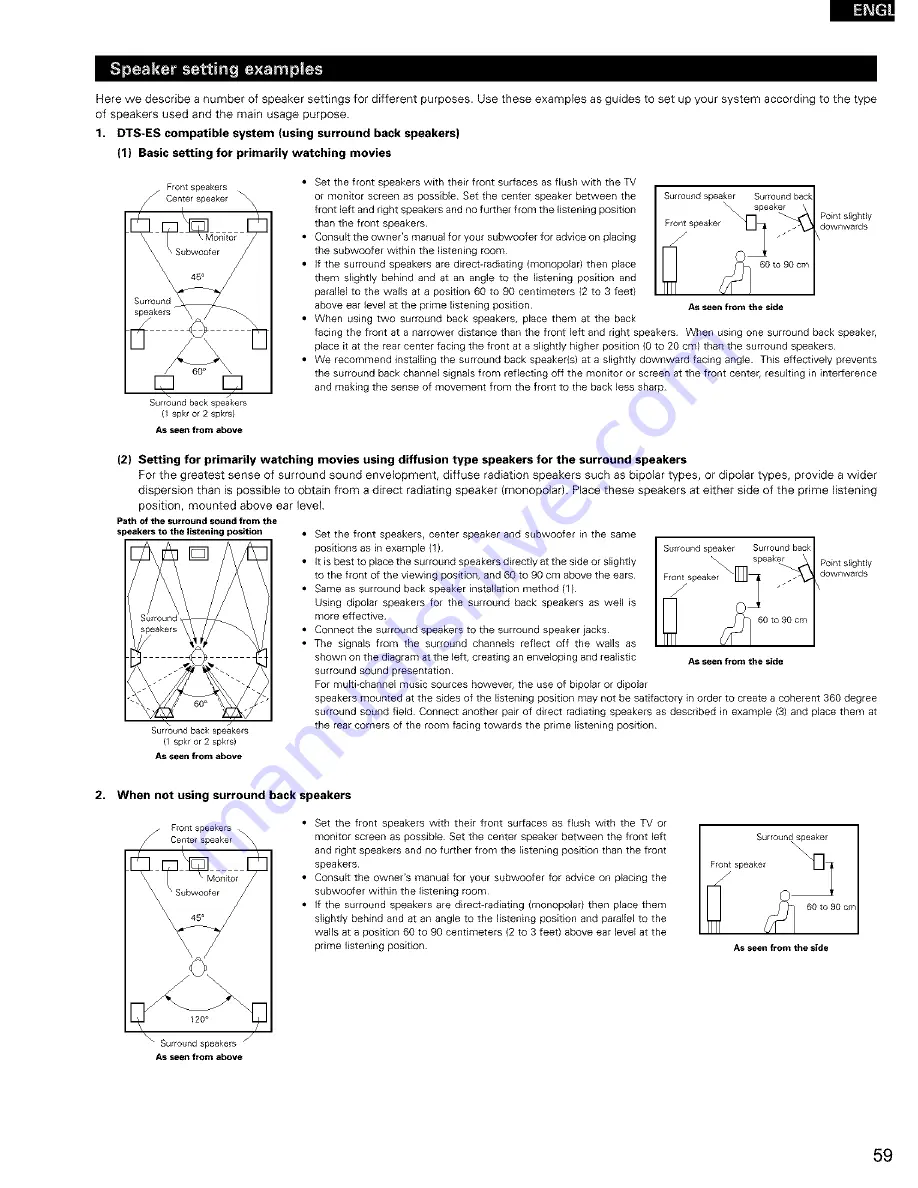 Denon AVR-2802 Operating Instructions Manual Download Page 59