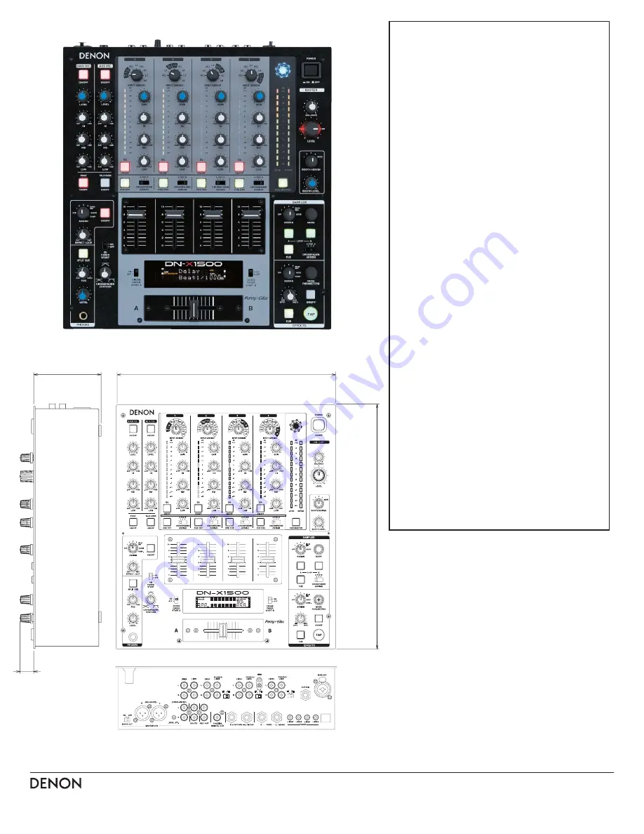 Denon DN-X1500 Brochure & Specs Download Page 2