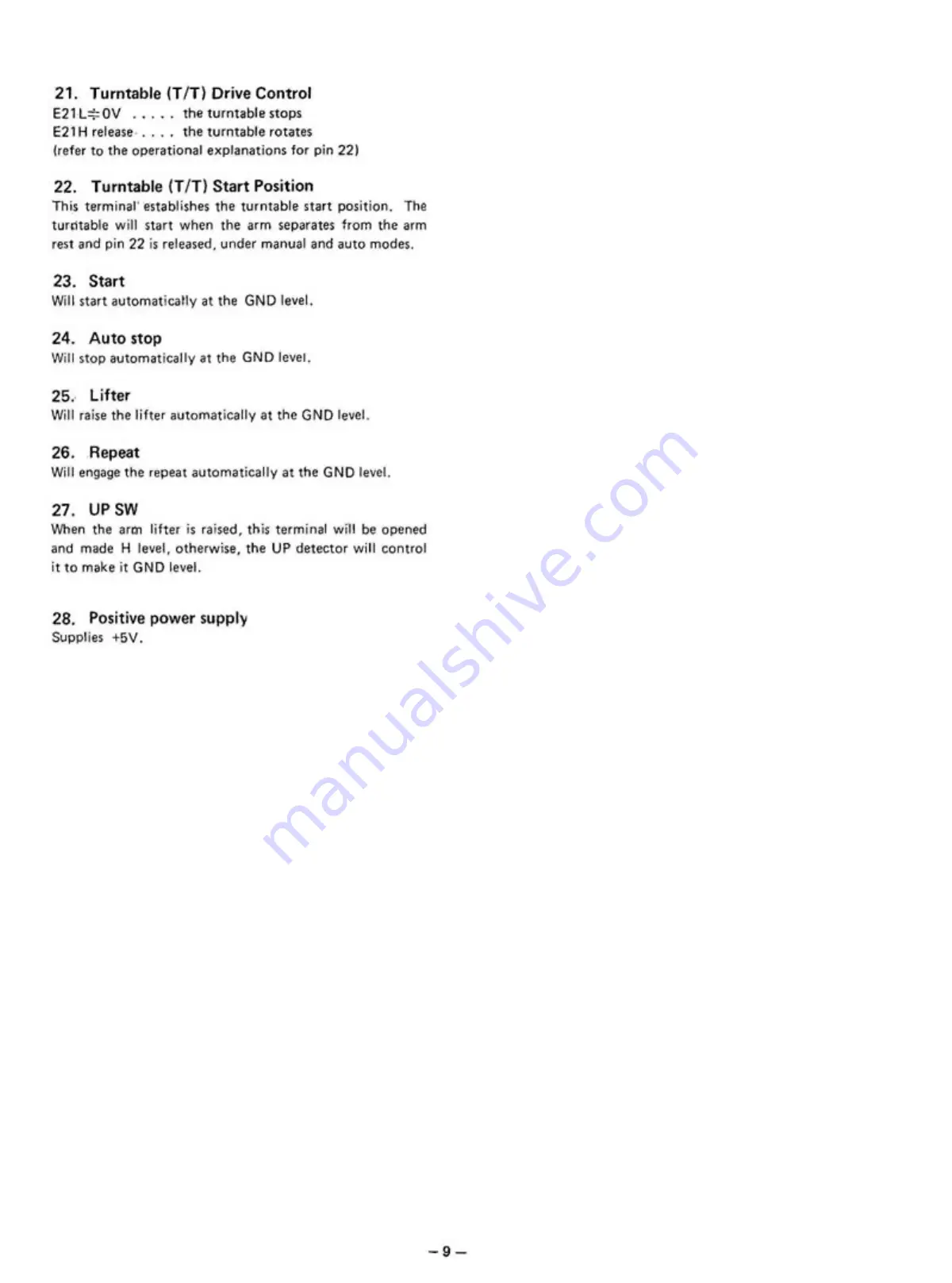 Denon DP-47F Service Manual Download Page 10