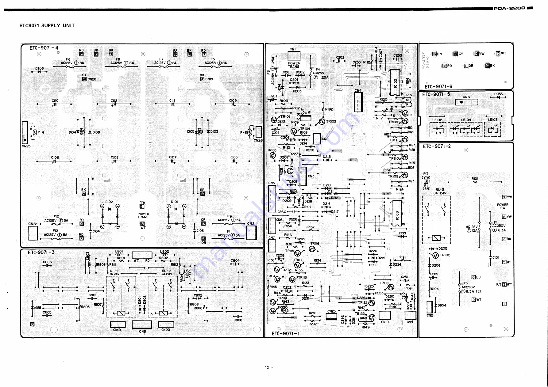 Denon POA-2200 Service Manual Download Page 13