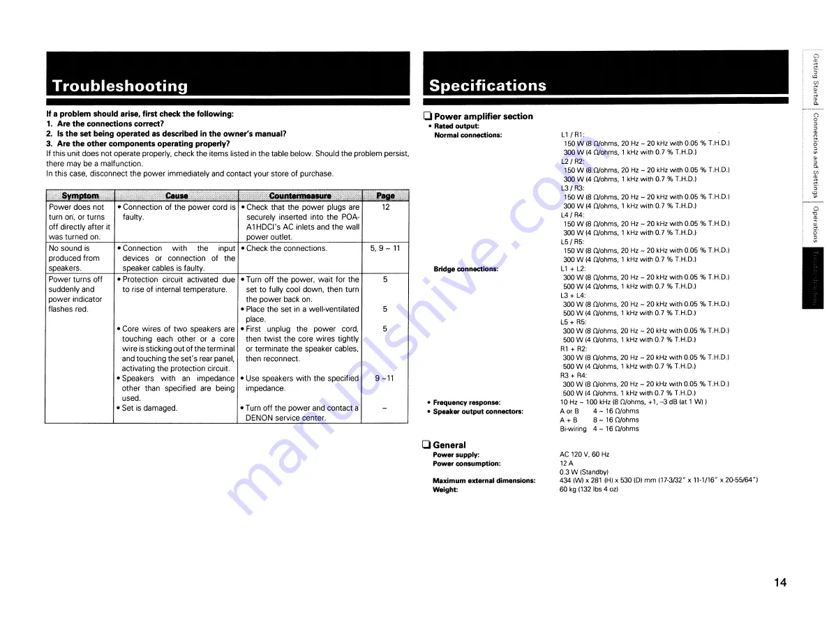 Denon POA-A1HDCI Owner'S Manual Download Page 17