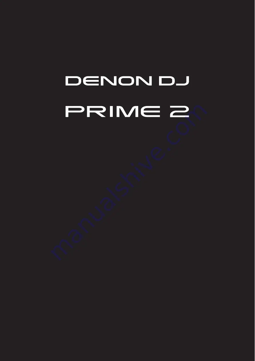 Denon PRIME 2 Quick Start Manual Download Page 1