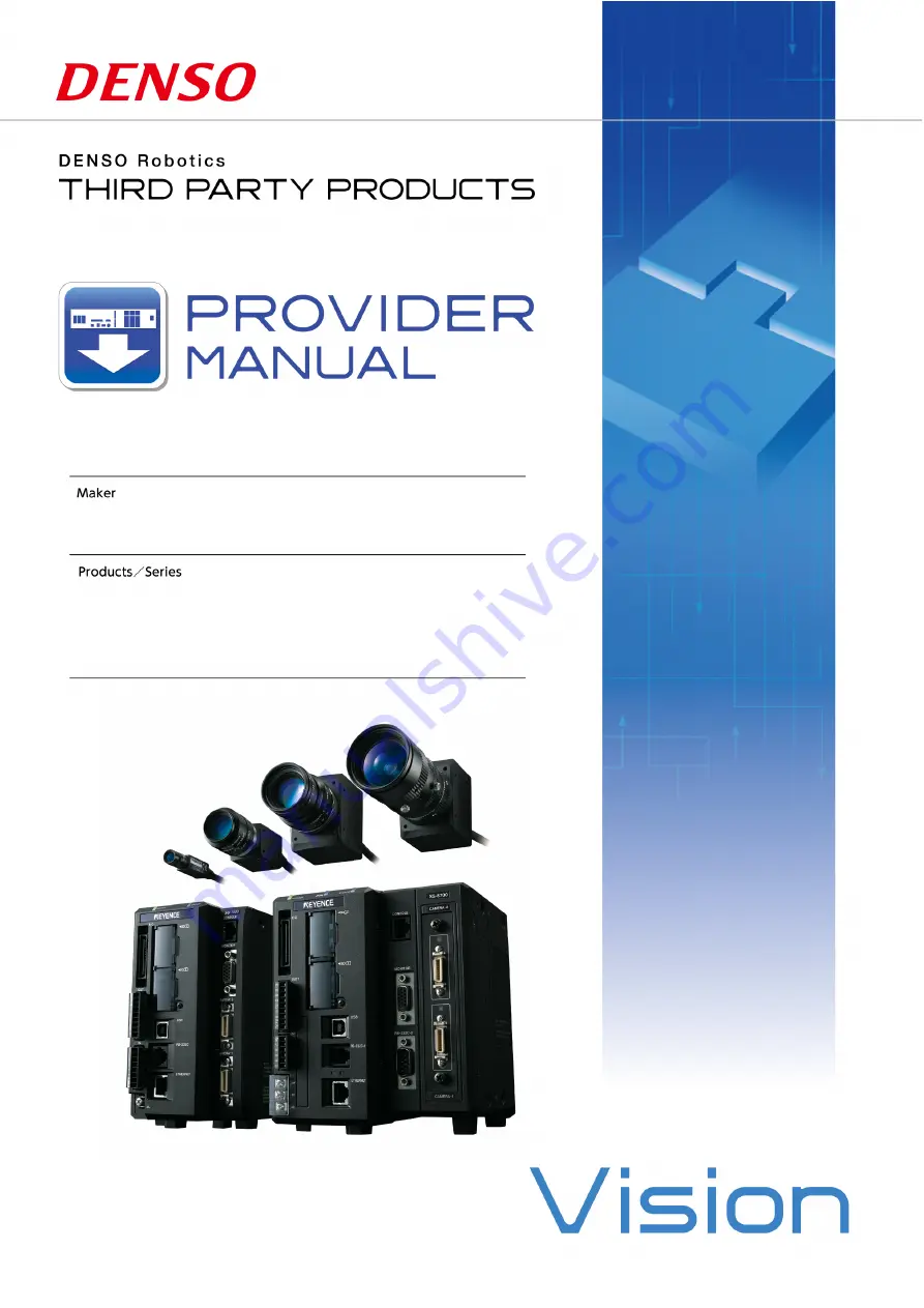 Denso Keyence Vision XG Series Manual Download Page 1