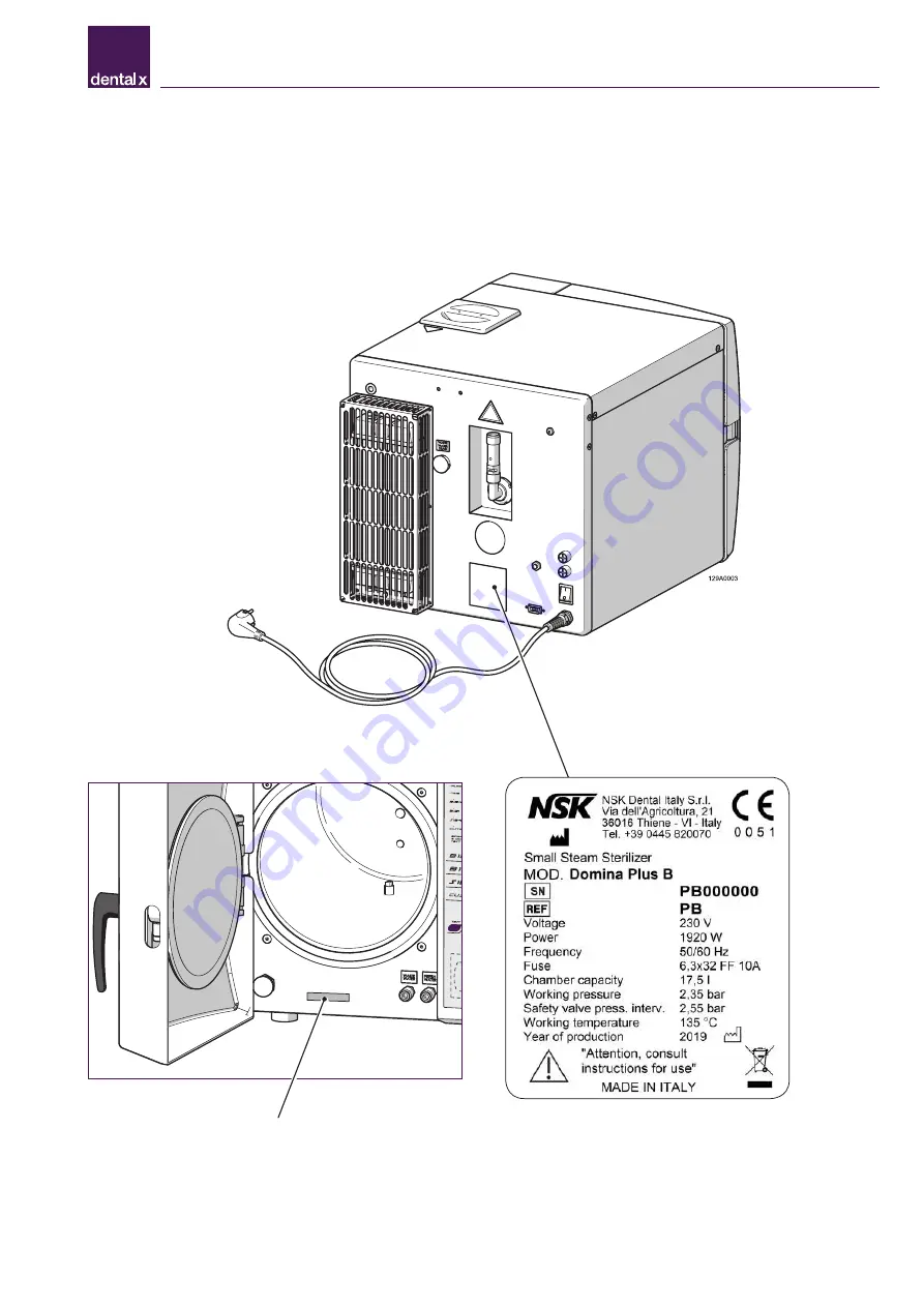 dental X dxp DOMINA PLUS B Operator'S Manual Download Page 17