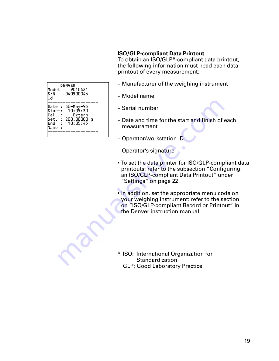 Denver 901042-1 Operating Instructions Manual Download Page 19