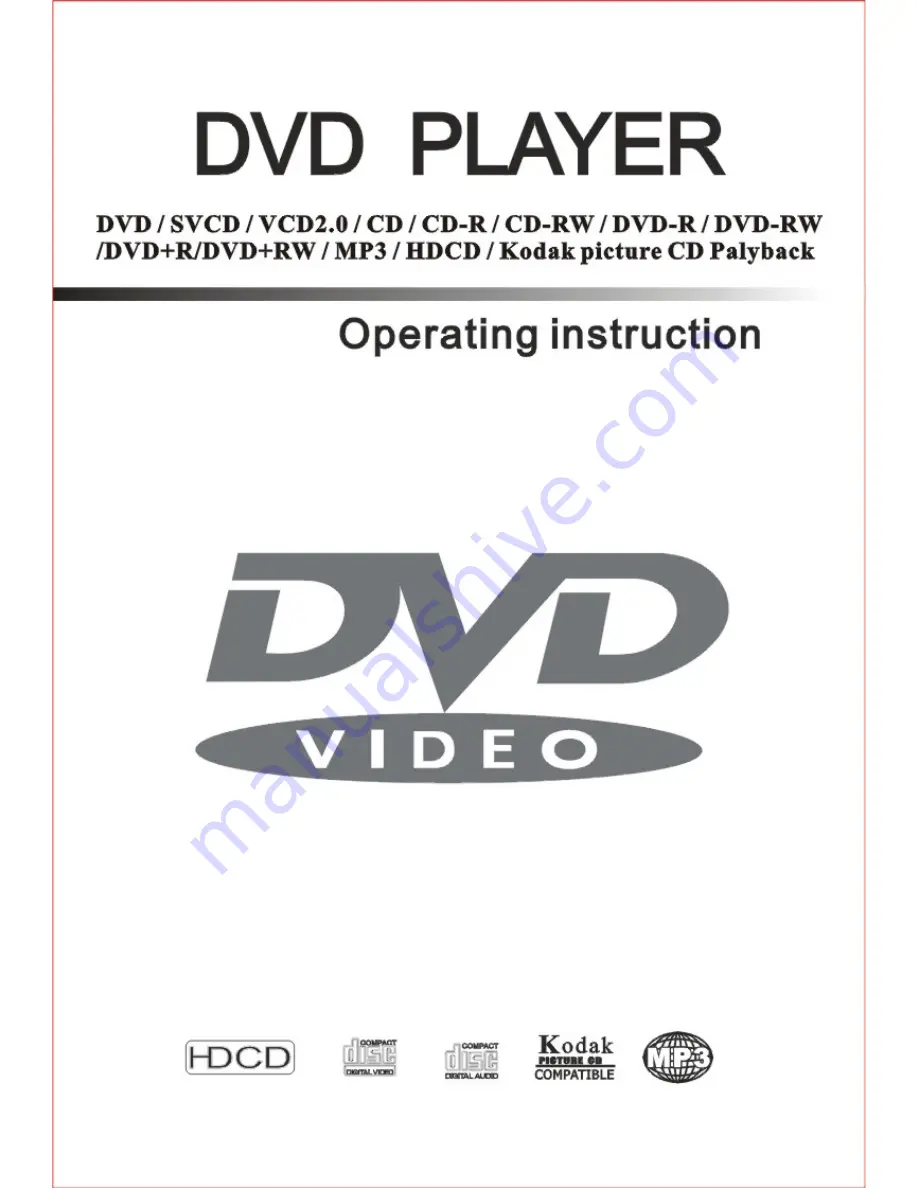 Denver DVD-922 Скачать руководство пользователя страница 1