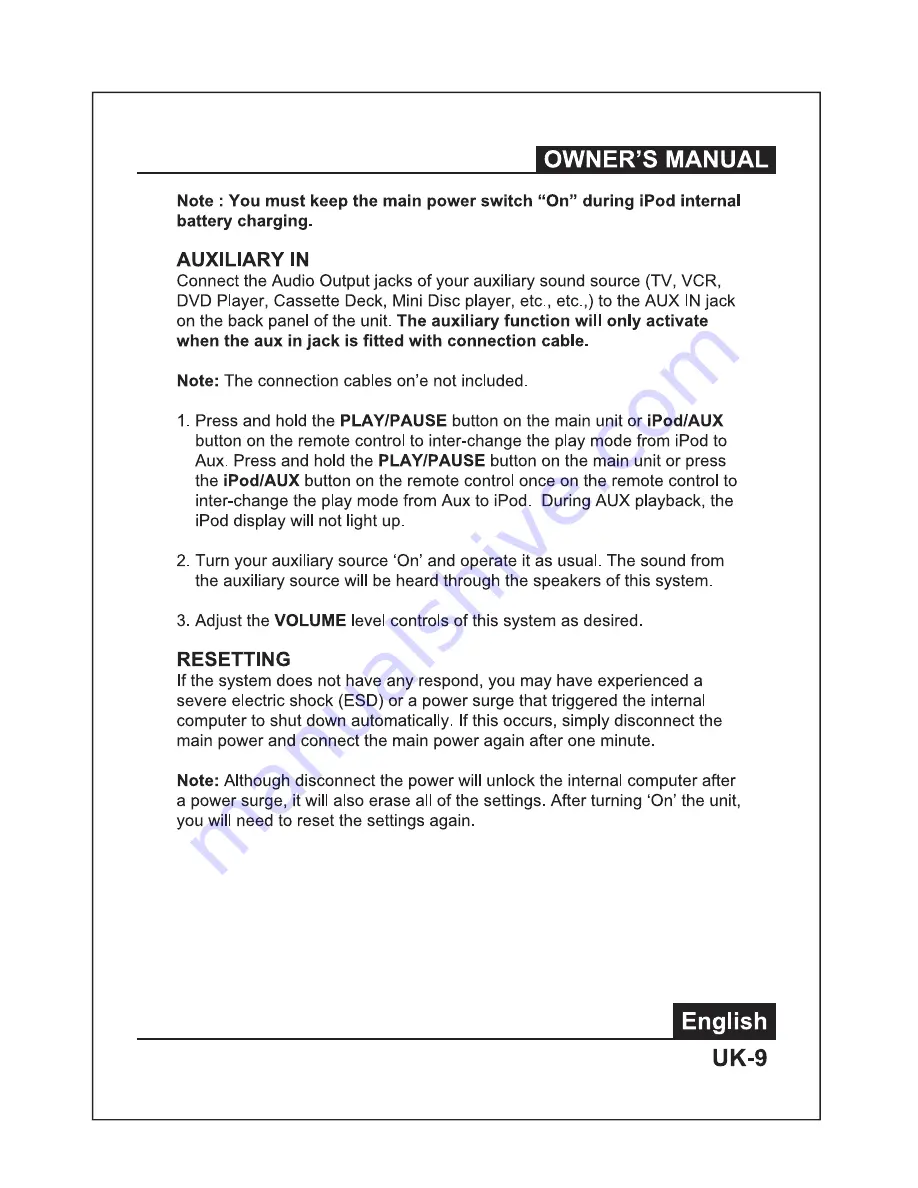 Denver IFI-160 Owner'S Manual Download Page 10