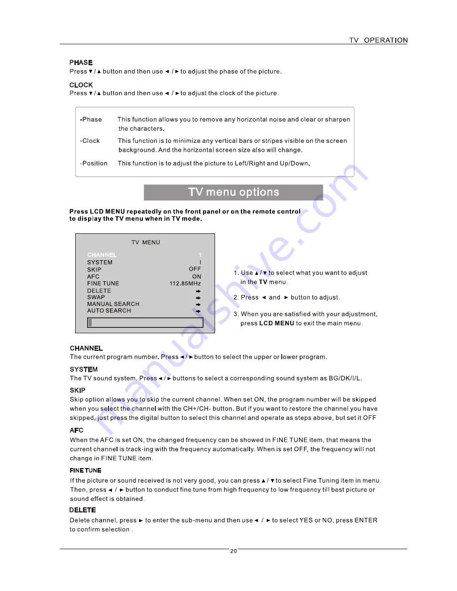 Denver TFD-2208DVBT User Manual Download Page 20