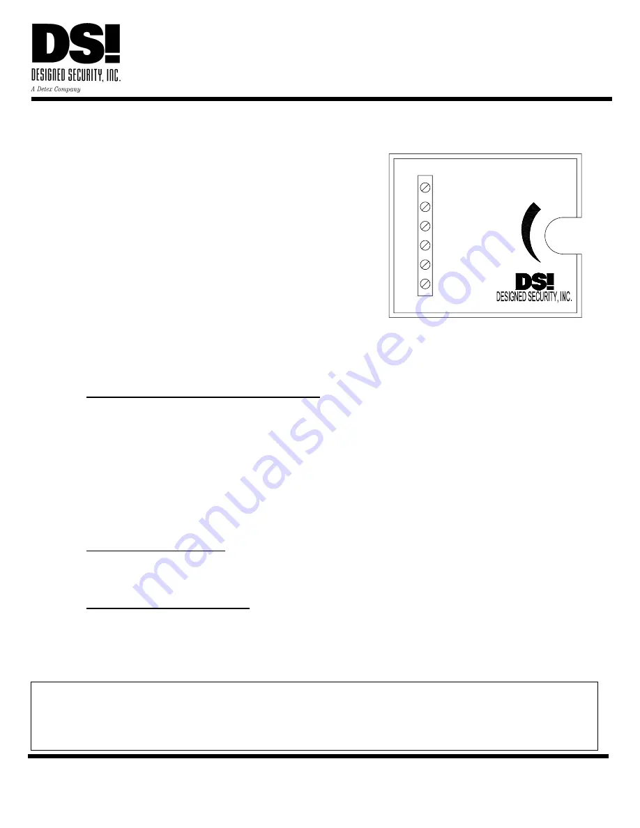 Detex Designed Security ES411 Series Quick Start Manual Download Page 2