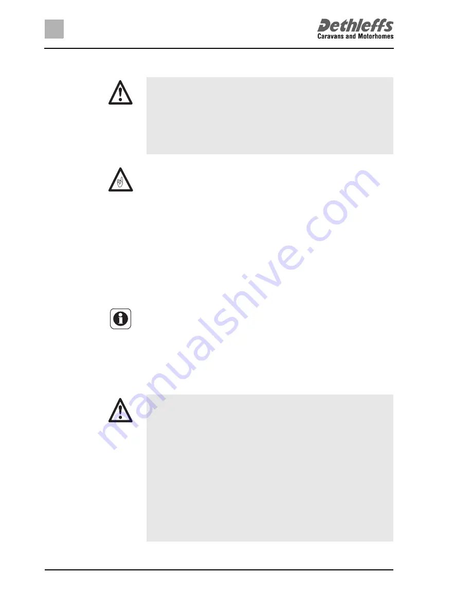 Dethleffs 2006 Globetrotter XXL Instruction Manual Download Page 20