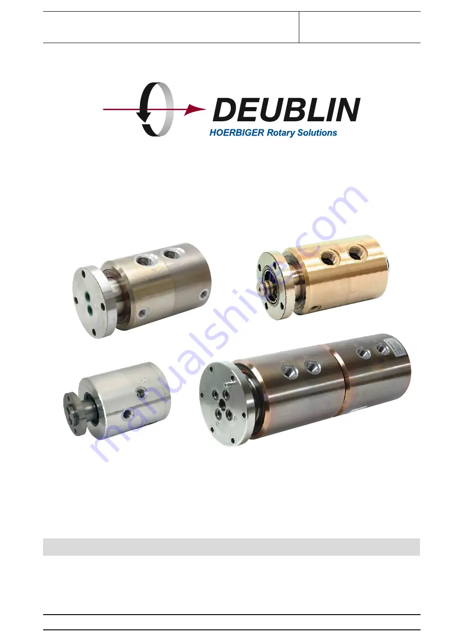 Deublin 7100 Series Скачать руководство пользователя страница 1