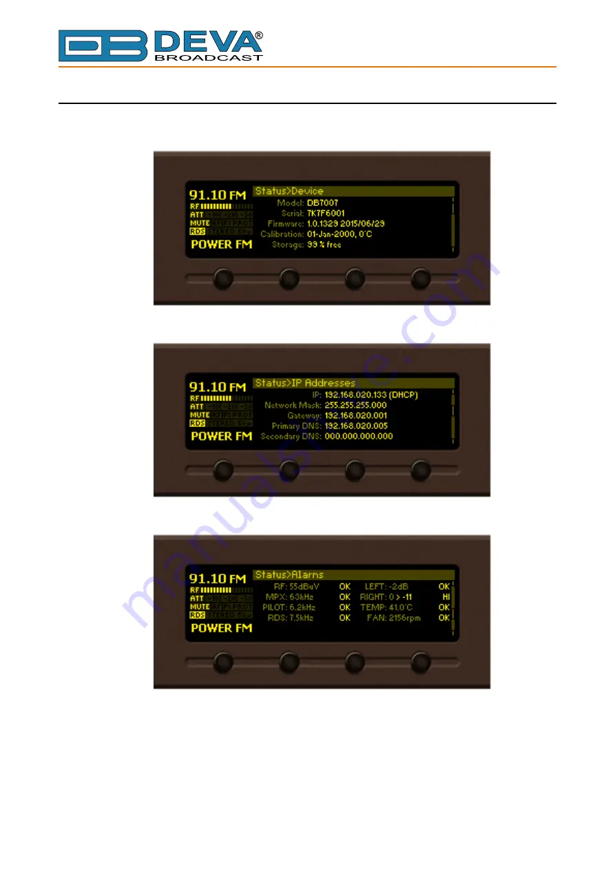 DEVA Broadcast DB7001 Скачать руководство пользователя страница 54