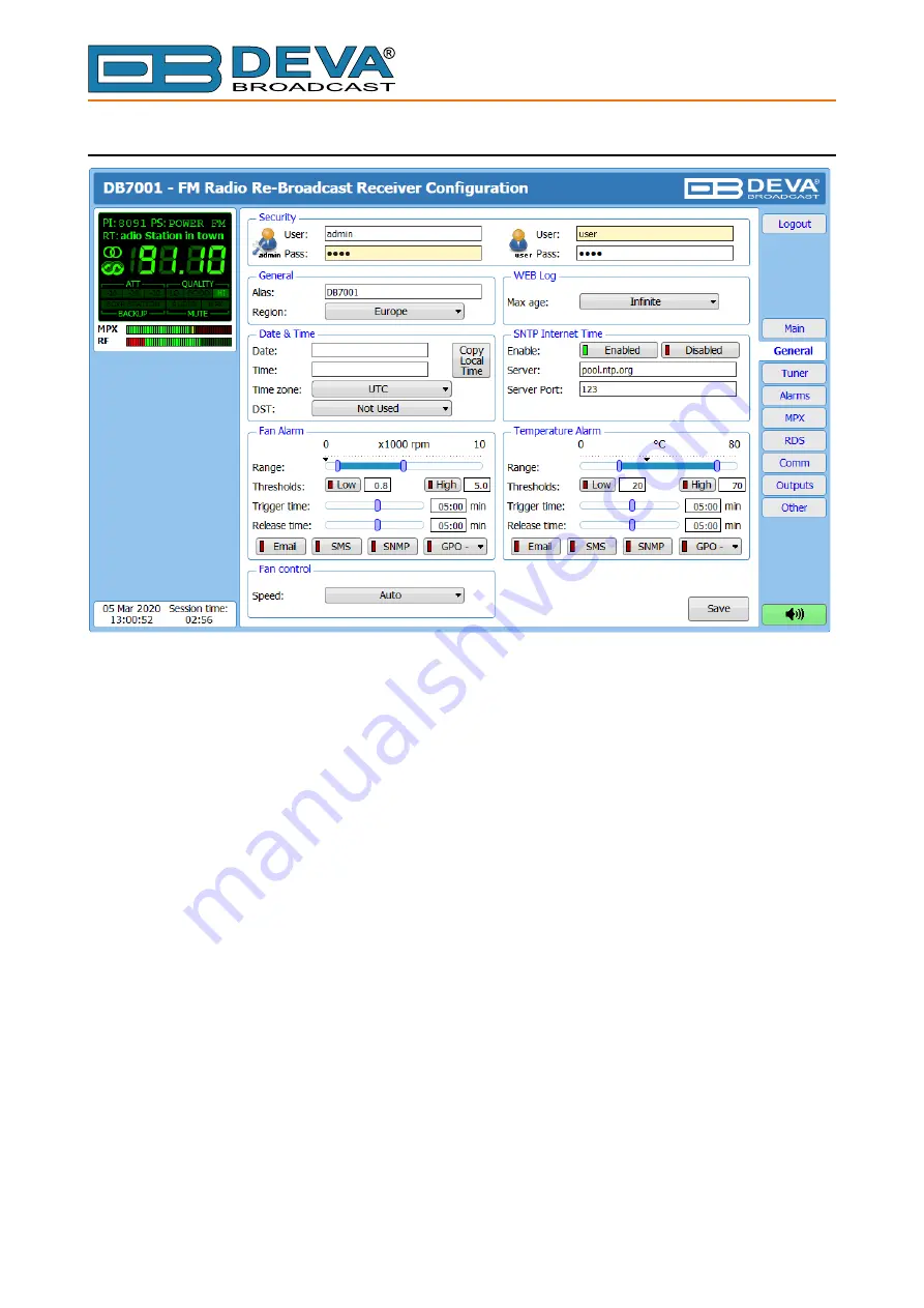 DEVA Broadcast DB7001 Maintenance And Operation Instruction Manual Download Page 65