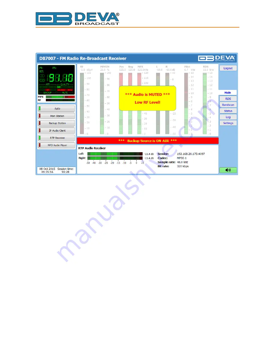 DEVA Broadcast DB7007 Скачать руководство пользователя страница 68