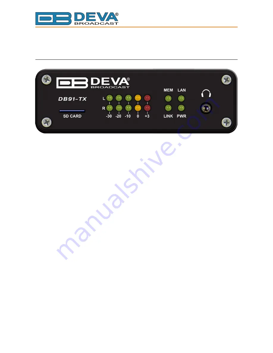 DEVA Broadcast DB91-TX Maintenance And Operation Instruction Manual Download Page 10