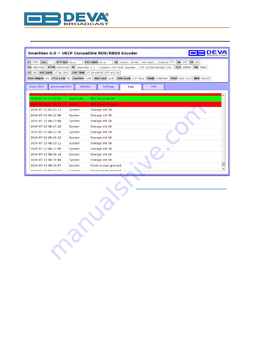 DEVA SmartGen 6.0 Maintenance And Operation Instruction Manual Download Page 73