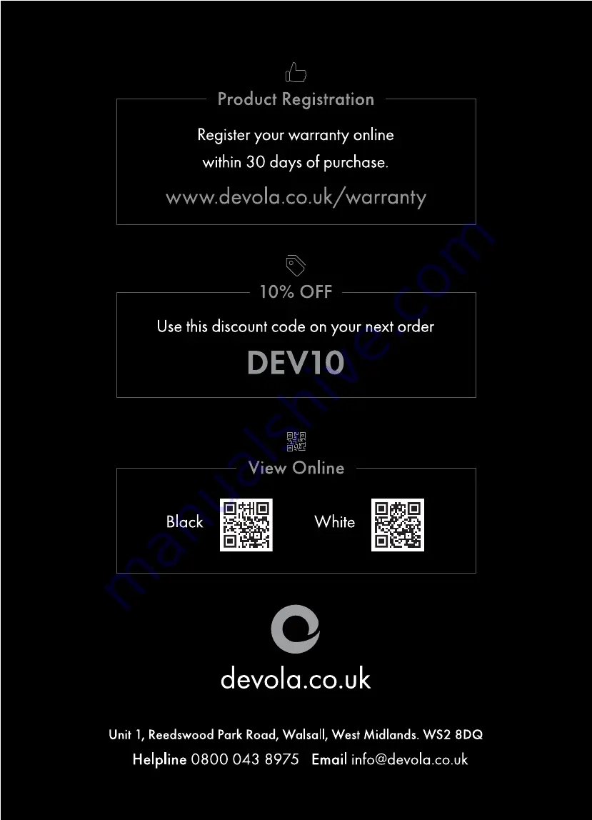 DEVOLA DVSOR5F15B Instruction Manual Download Page 8