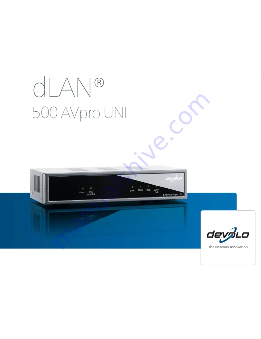 Devolo dLAN 500 AVpro UNI Manual Download Page 1