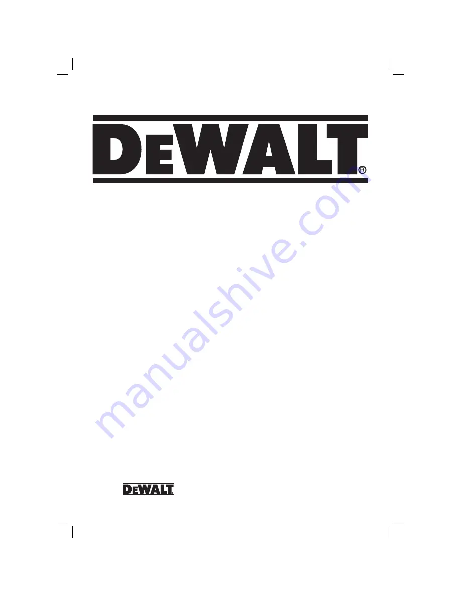 DeWalt D21441 Original Instructions Manual Download Page 1