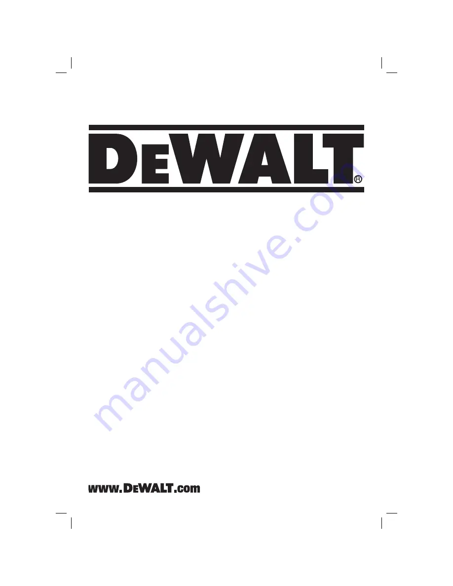 DeWalt DC970 Original Instructions Manual Download Page 1