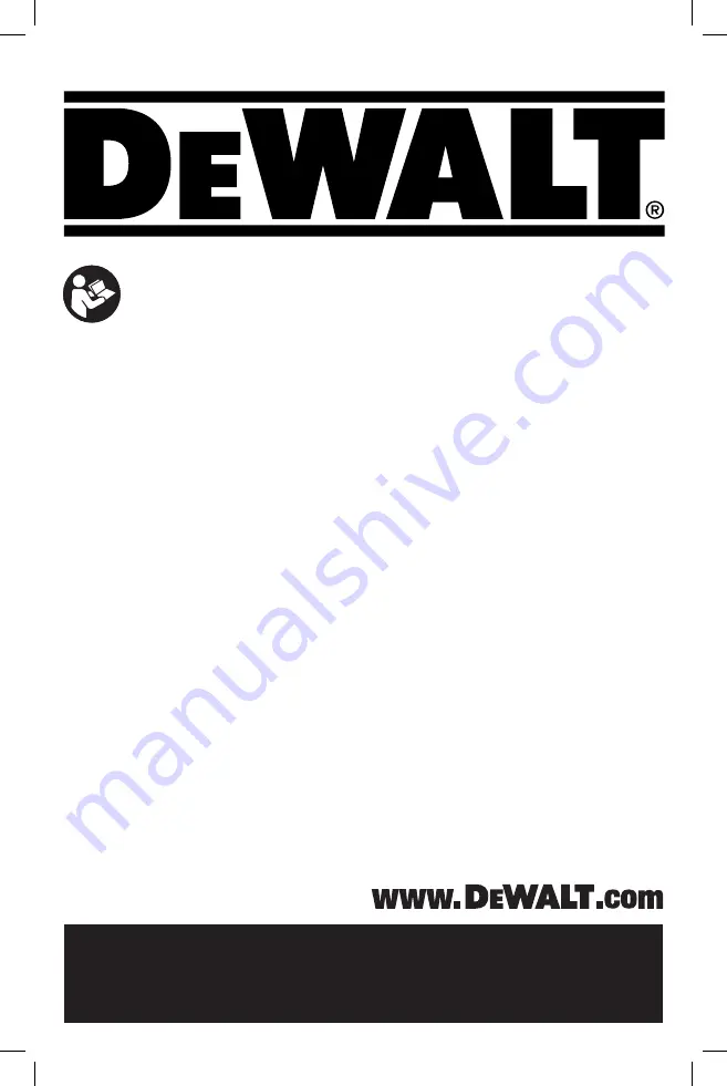 DeWalt DCE155 Instruction Manual Download Page 1