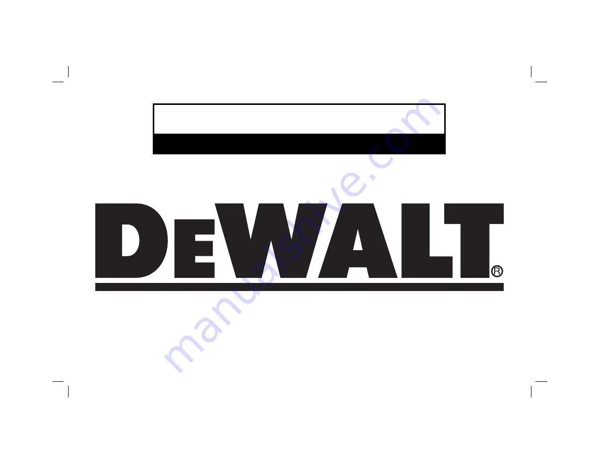 DeWalt DCHJ060 Instruction Manual Download Page 1